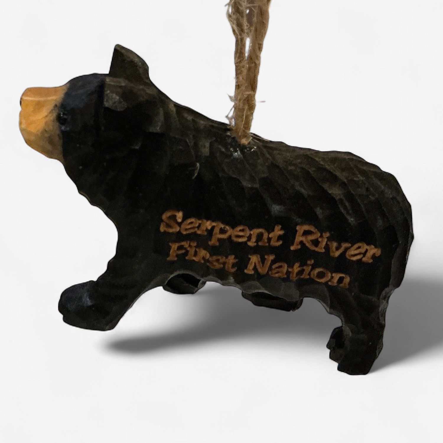 Assorted Wooden Carved 3D Ornaments, Design: Black Bear