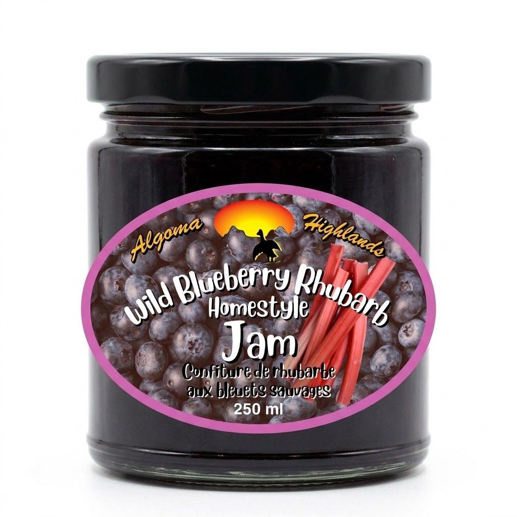Wild Blueberry Rhubarb Jam 250ml