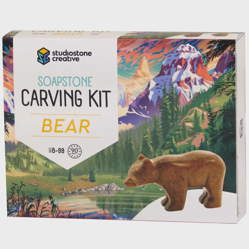 Assorted Soapstone Carving Kits, Design: Bear
