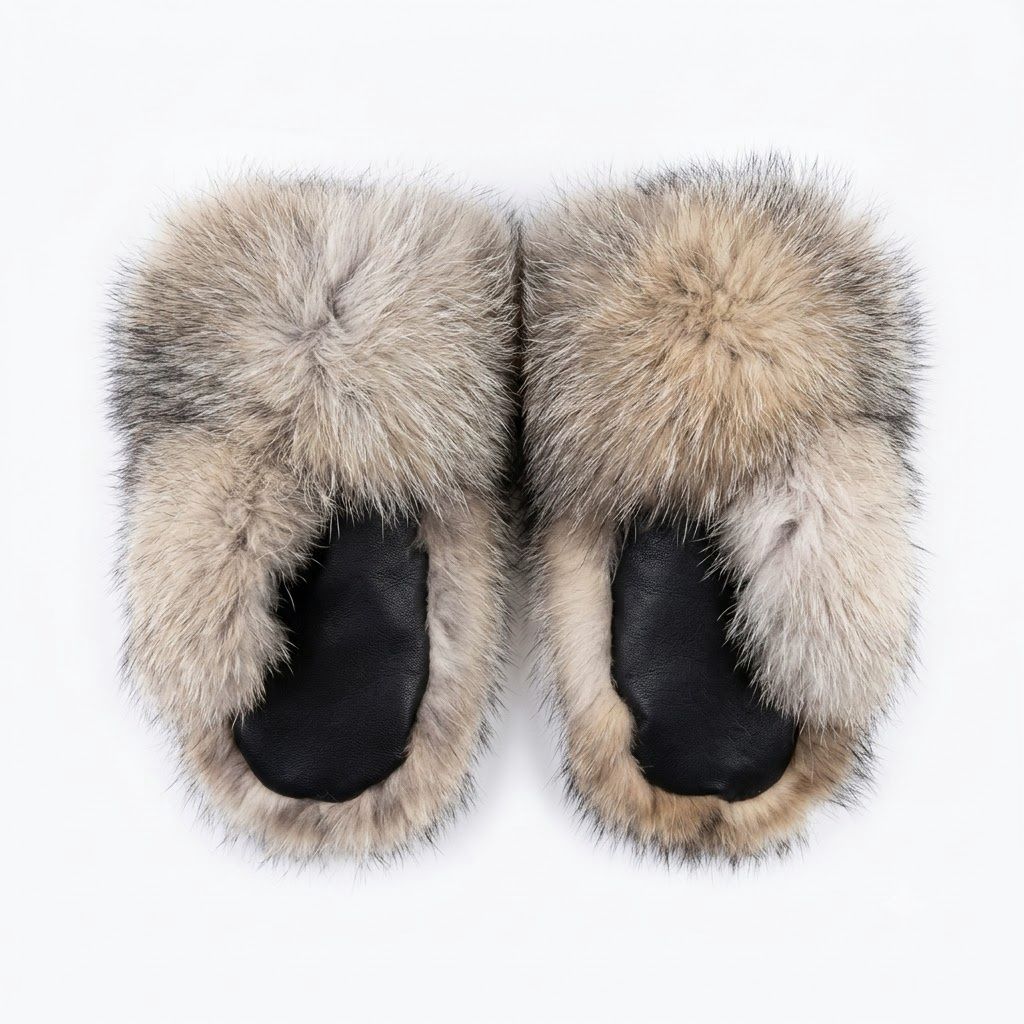Crystal Fox Fur Ladies Mitts O/C