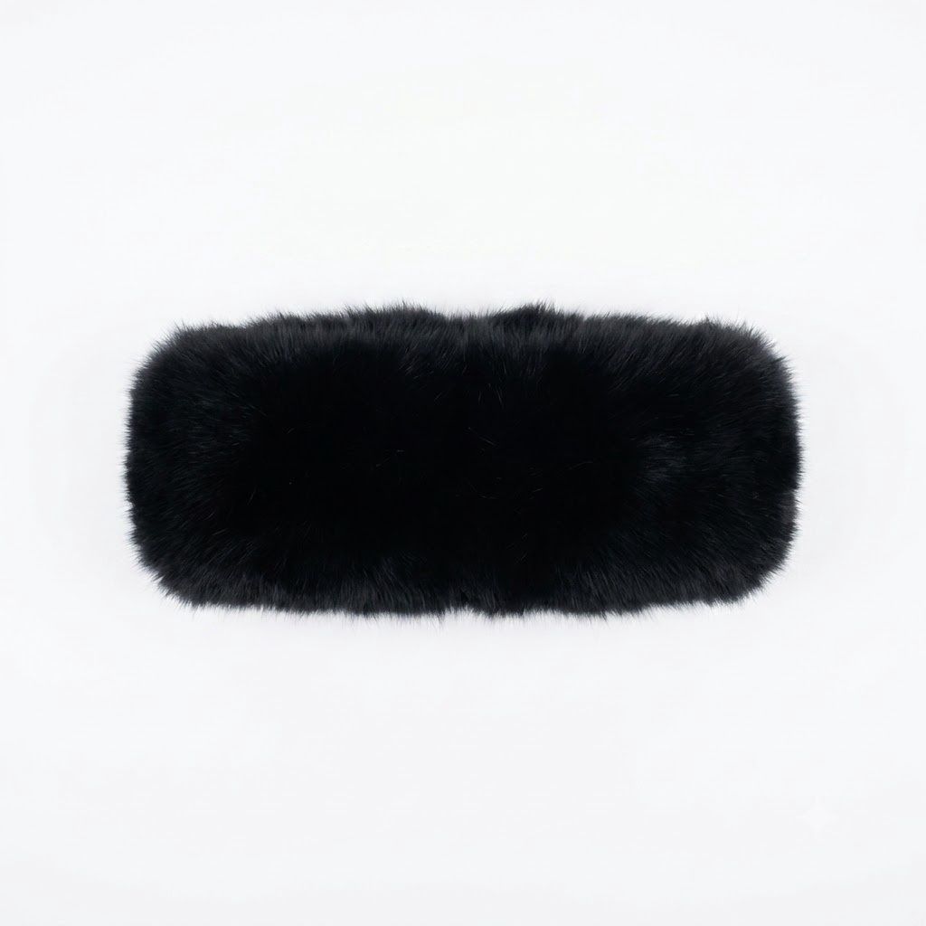 Black Fox Fur Headband O/C