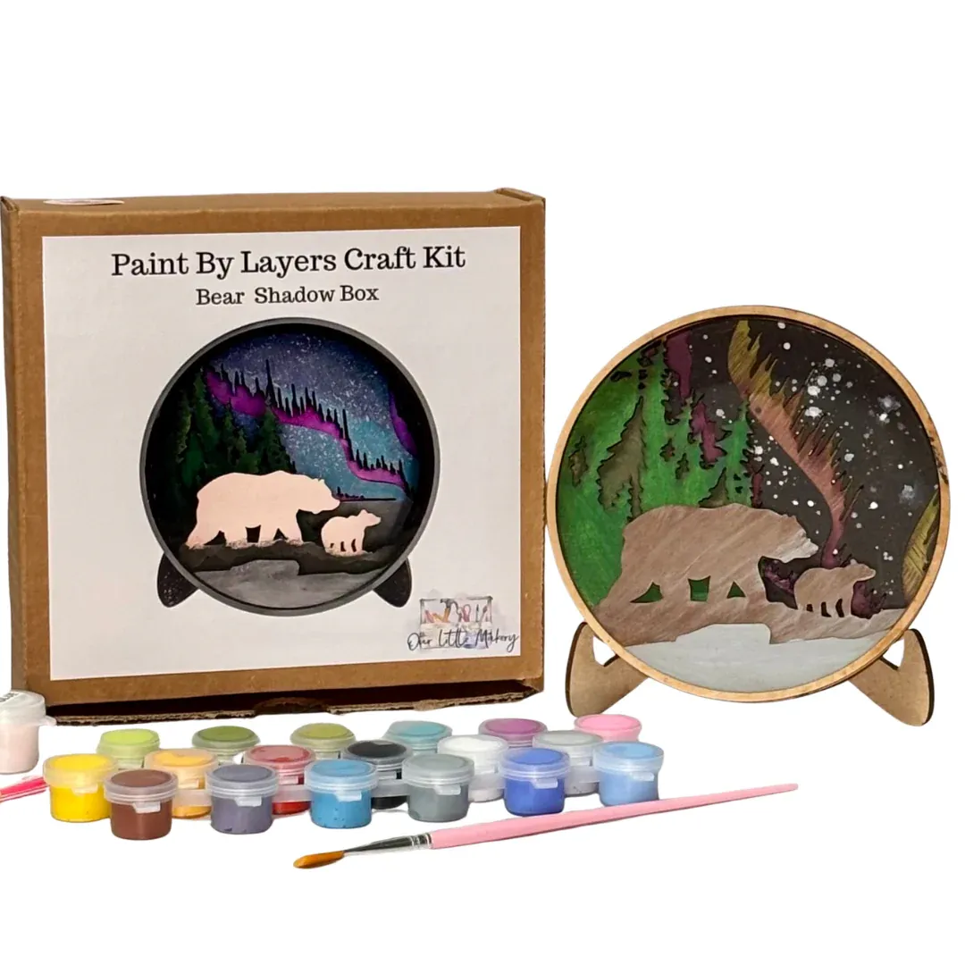 Assorted Shadow Box Craft Kit, Design: Bear