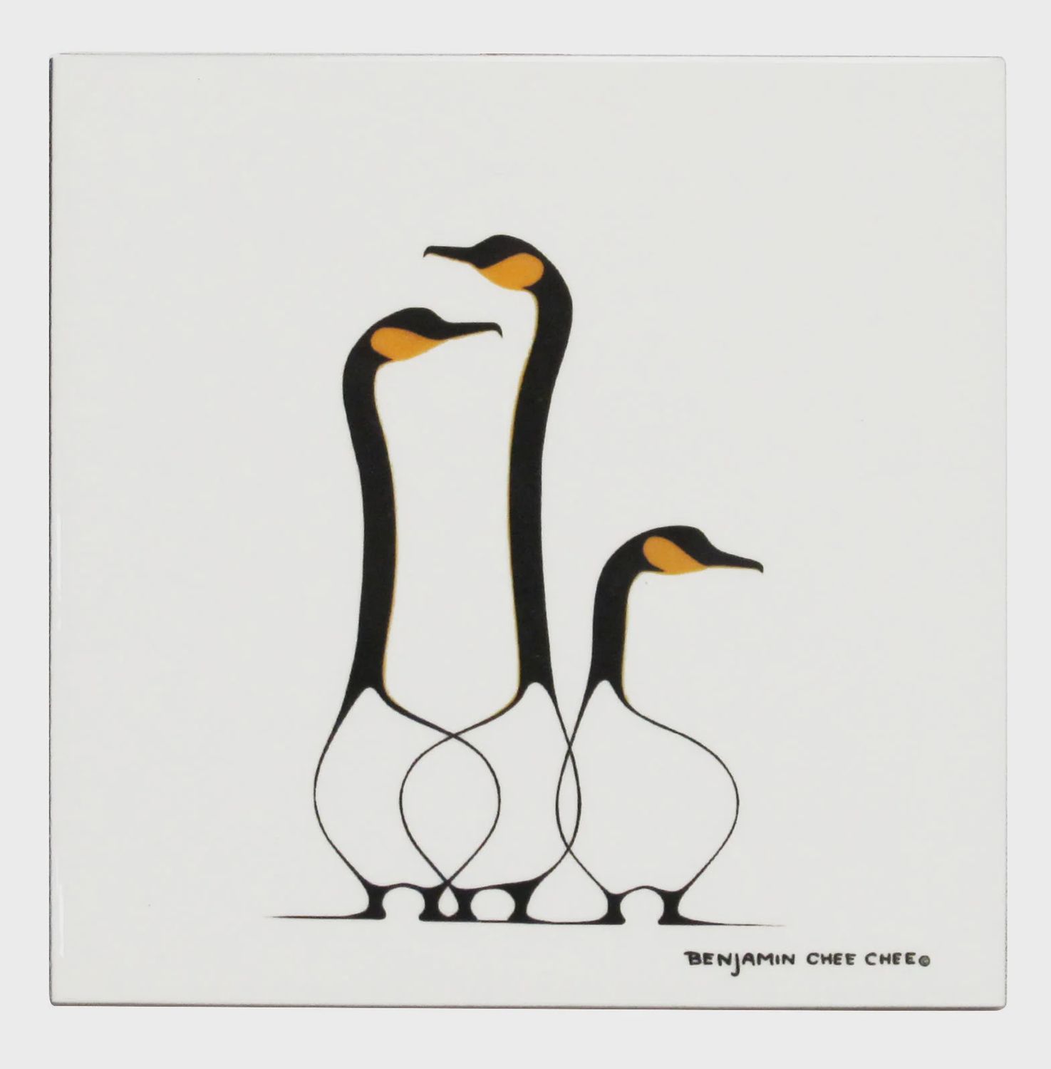 OSCARDO Assorted Ceramic Trivet/Wall Art, Style: Friends- Benjamin Chee Chee