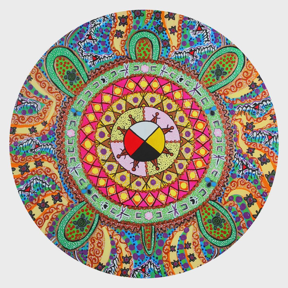 OSCARDO Assorted Indigenous Art Card, Design: Wahkotowin Turtle- Leah Dorion