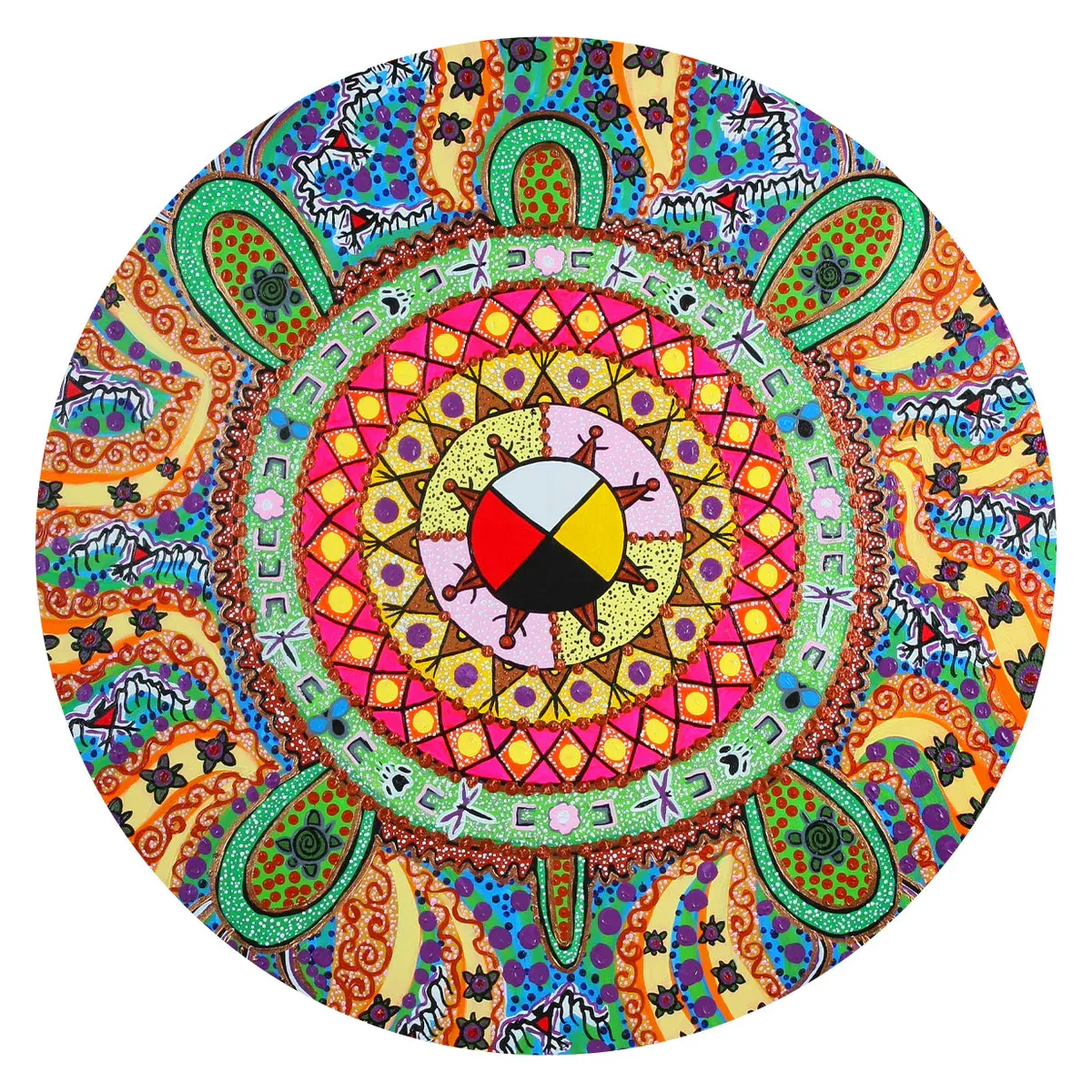 OSCARDO Assorted Indigenous Art Card, Design: Wahkotowin Turtle- Leah Dorion