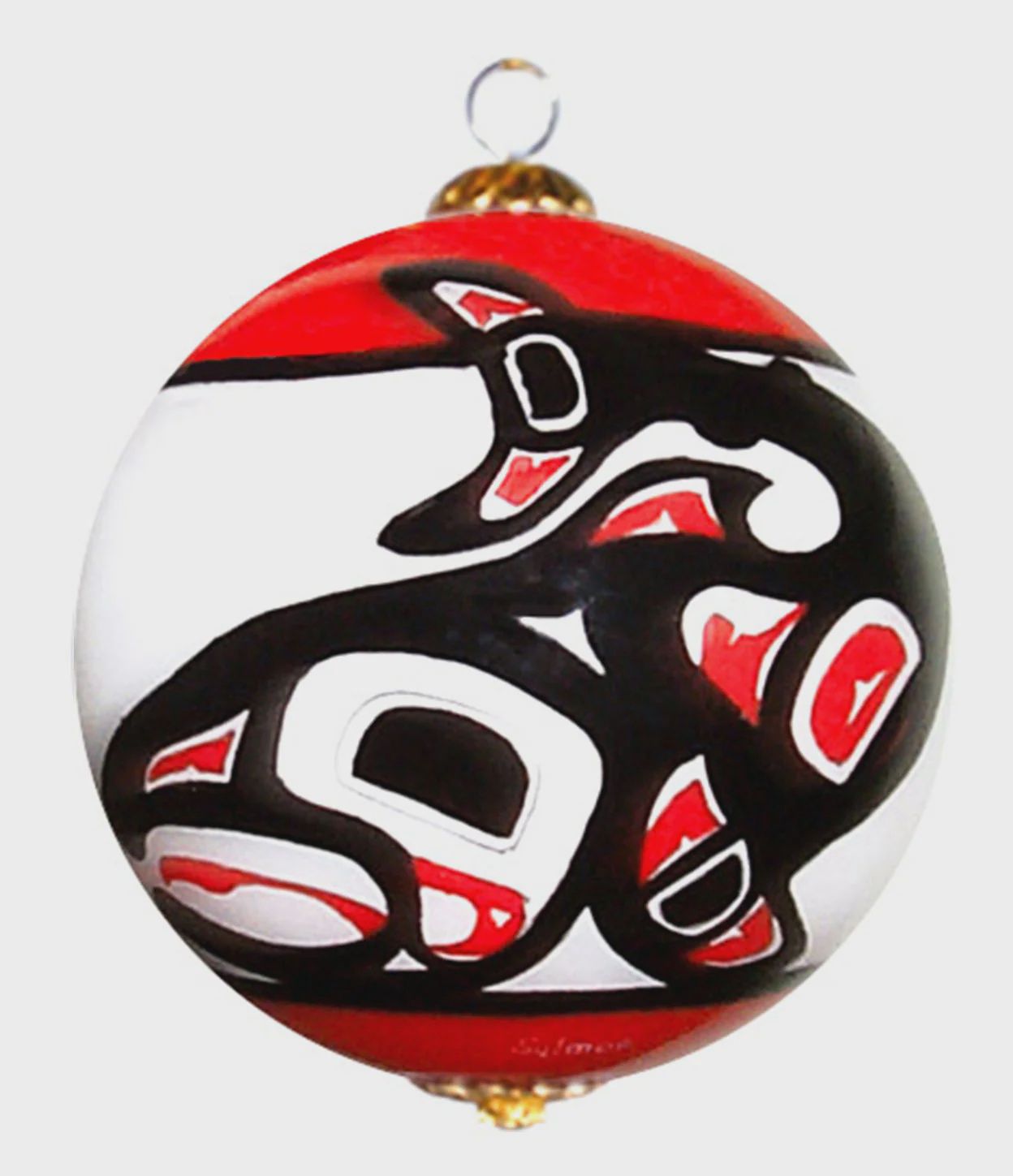 OSCARDO Assorted Glass Ornaments, Design: Salmon- Jamie Sterritt