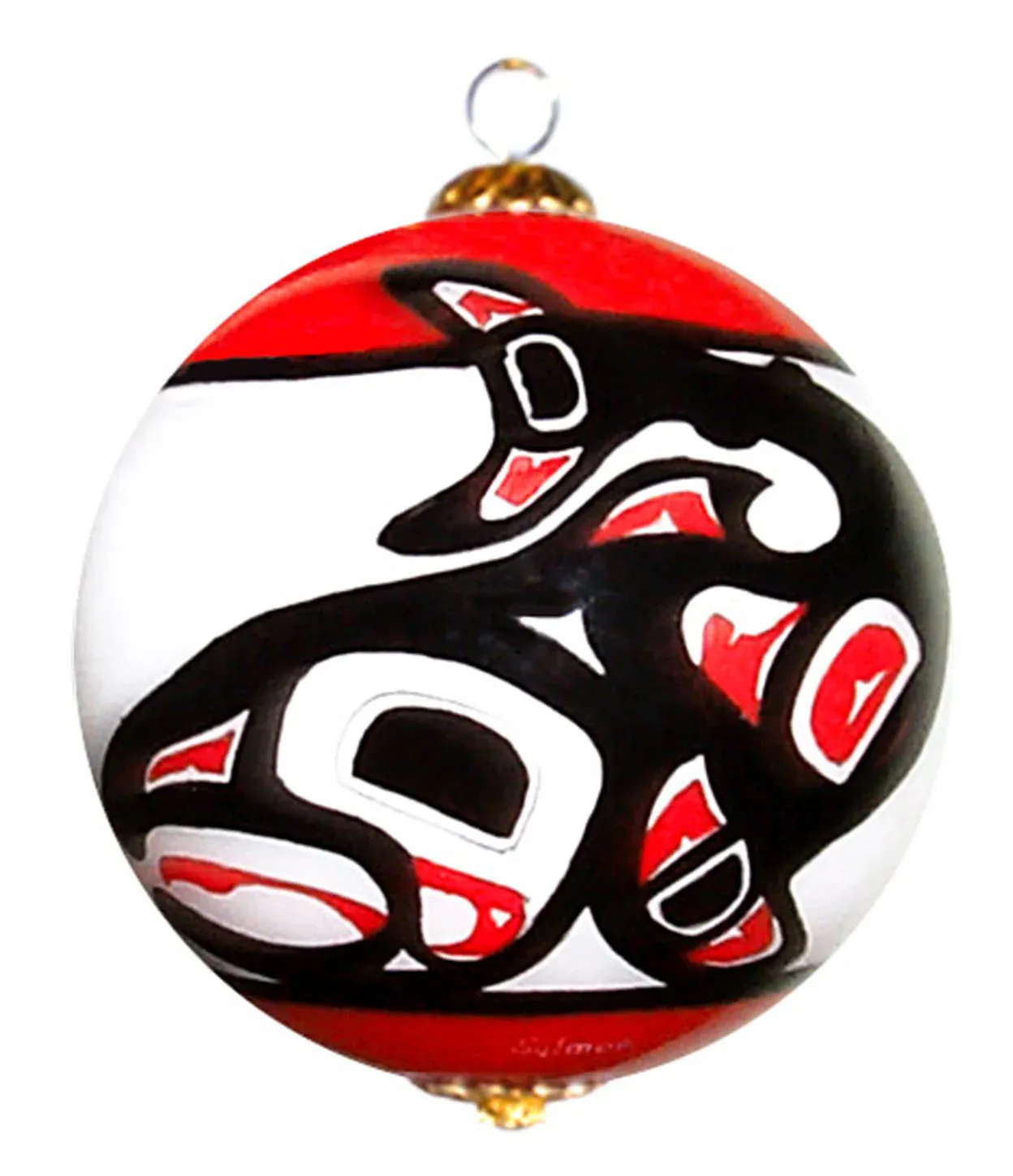 OSCARDO Assorted Glass Ornaments, Design: Salmon- Jamie Sterritt