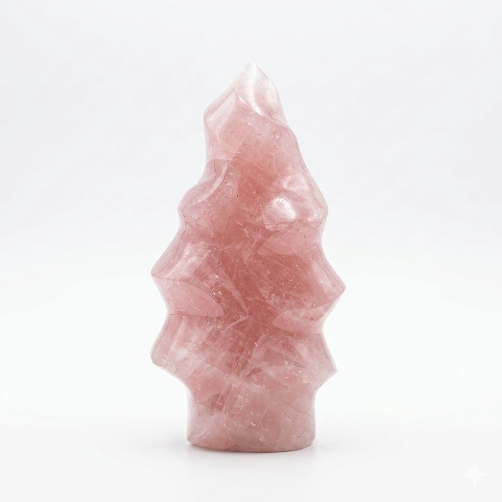 Rose Quartz Flame Crystal