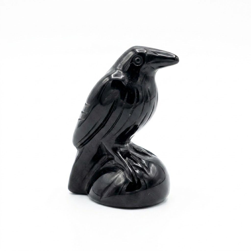 Black Onyx Raven Crystal