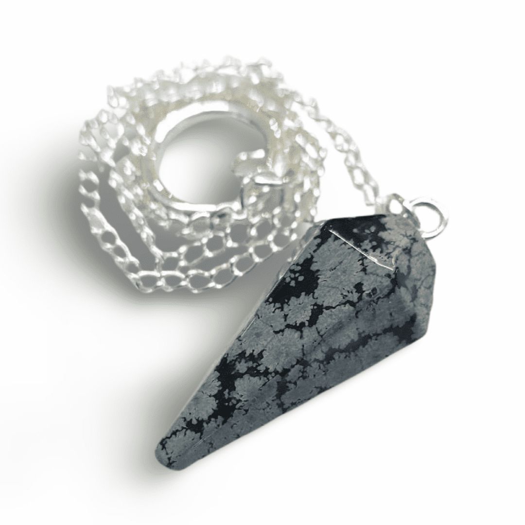 Assorted Crystal Pendulum, Variant: Snowflake Obsidian