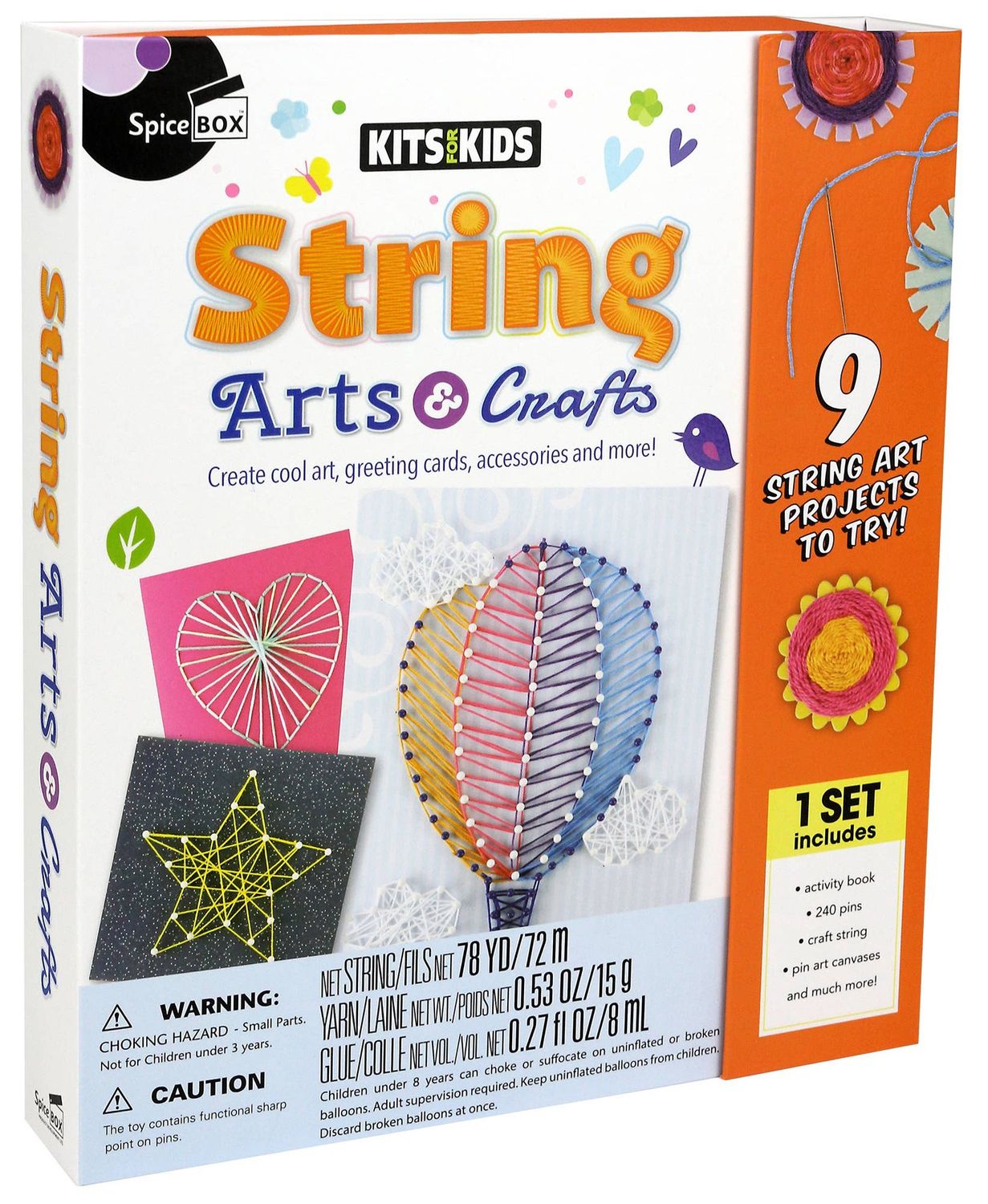 Kits for Kids String Art Guidebook &amp; Complete Craft Set