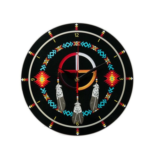 Wall Clock 12" Medicine Wheel