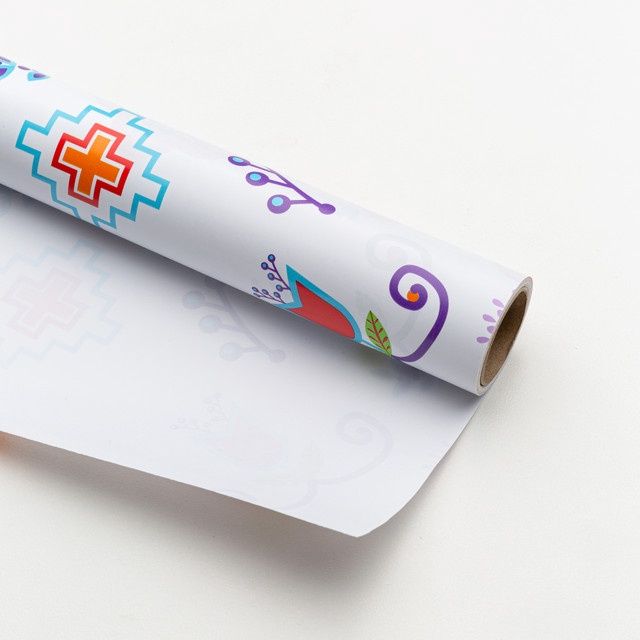 Wrapping Paper 30"X14' New Collection Floral, Colour: White