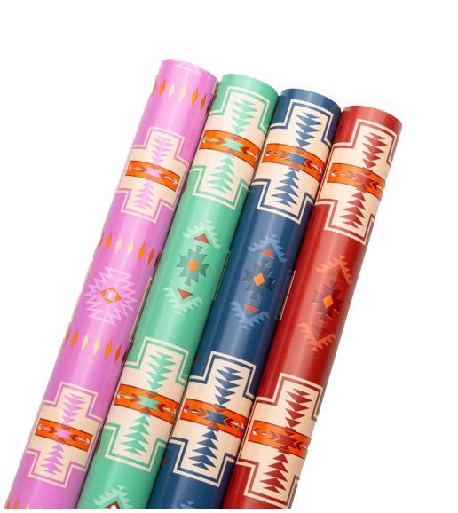 Wrapping Paper 30"X14' New Collection Oregon Trail, Colour: Navy