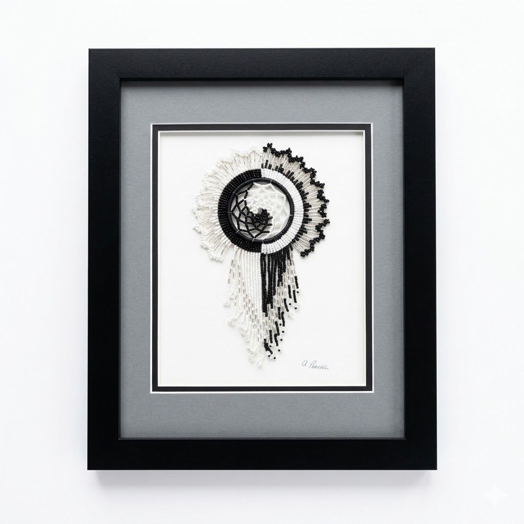 Framed Beaded Artwork
