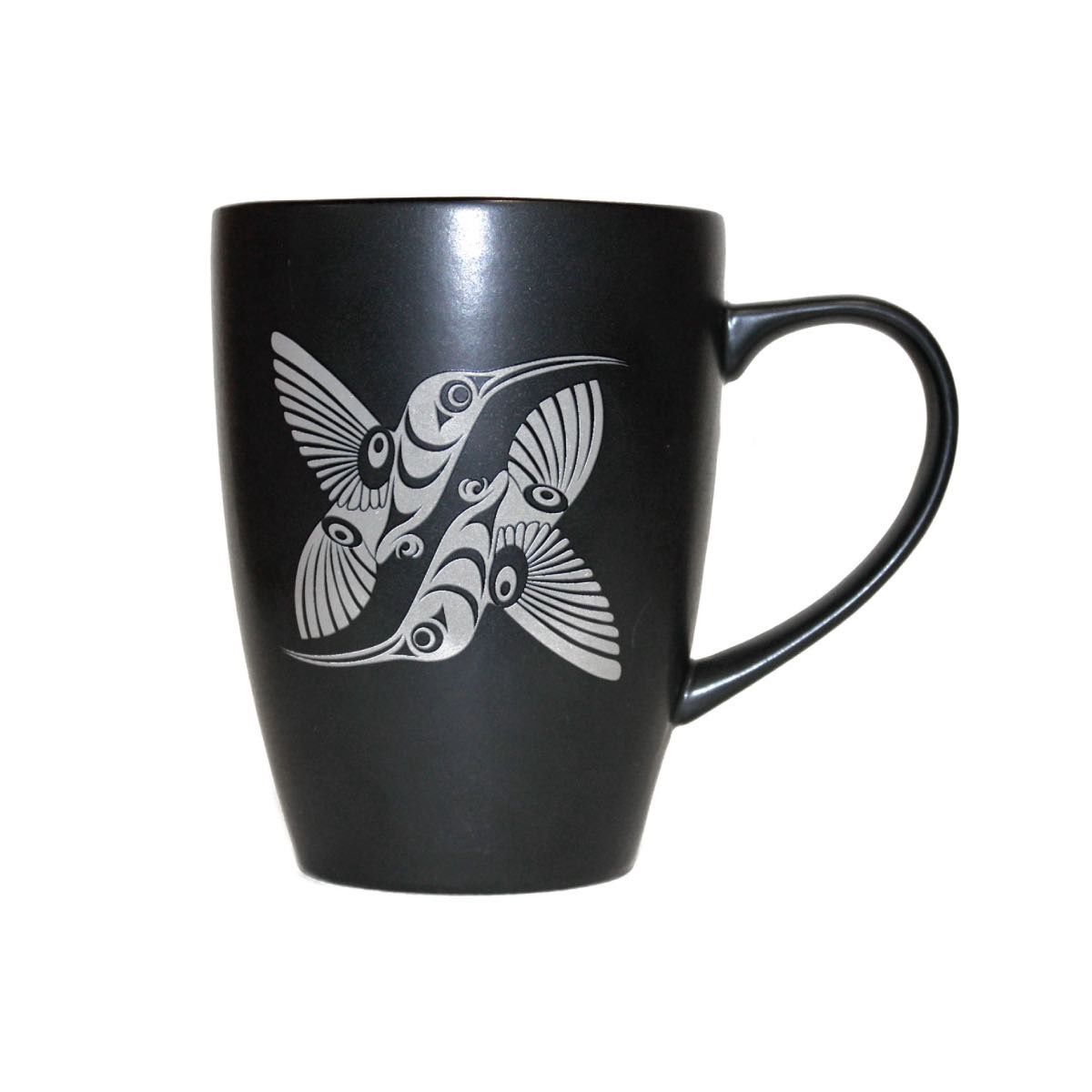 Assorted Matte Black Ceramic Mugs