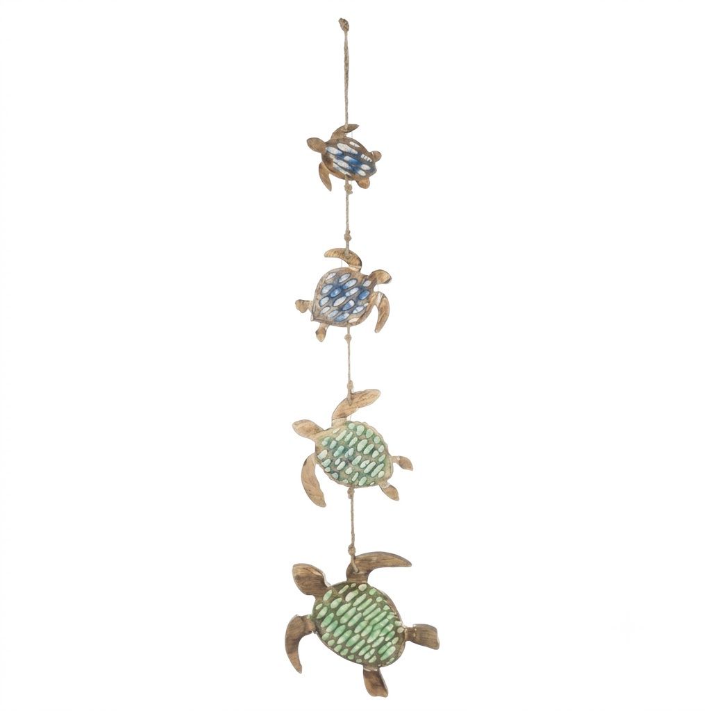 Turtle Drop Wooden Windchime