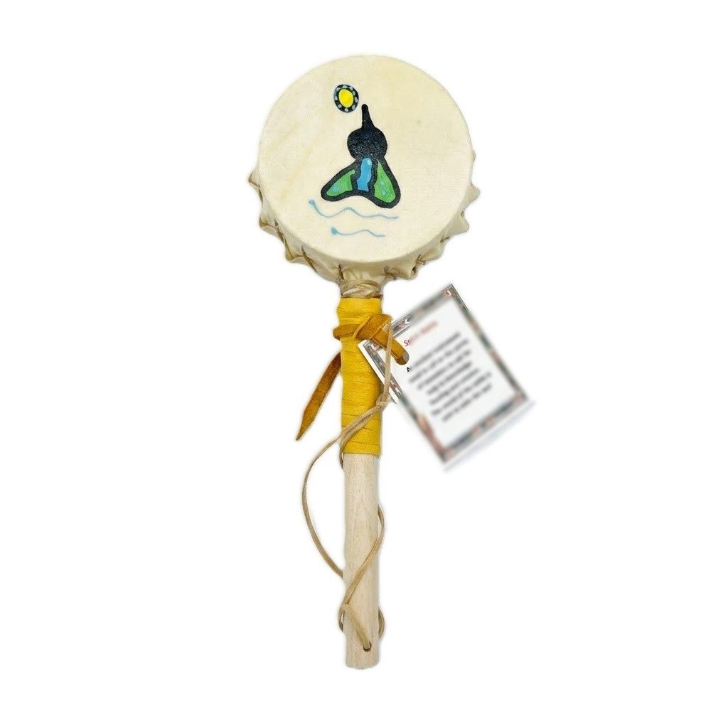 Hand Painted Spirit Rattles, Design: Loon