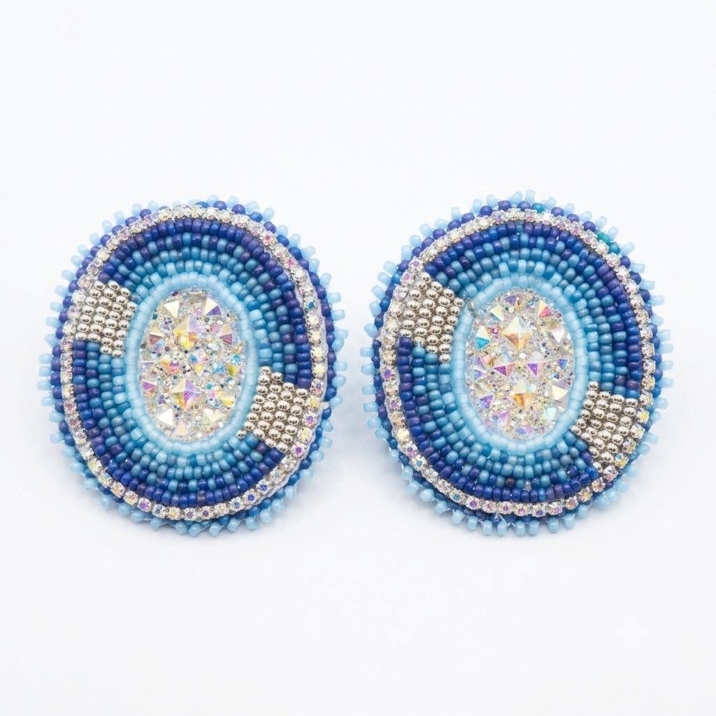Assorted Beaded Statement Earring, Colorway: #1
