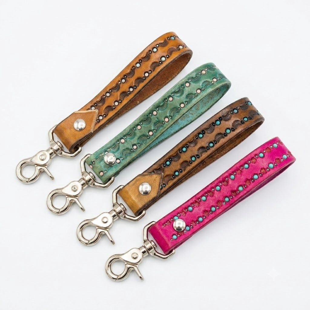 Leather Engraved Wristlets O/C