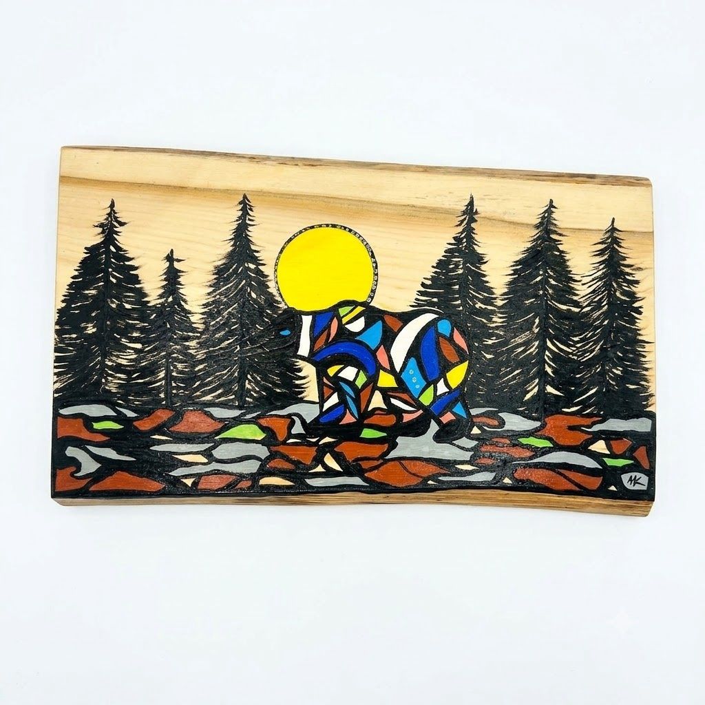 Live Edge Painting Bear