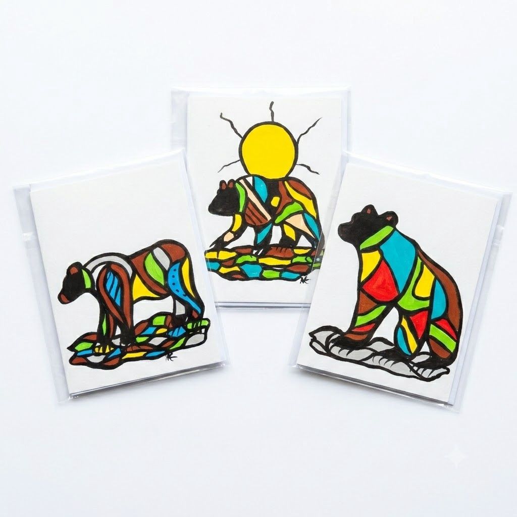 Hand Painted Cards, Design: Bear