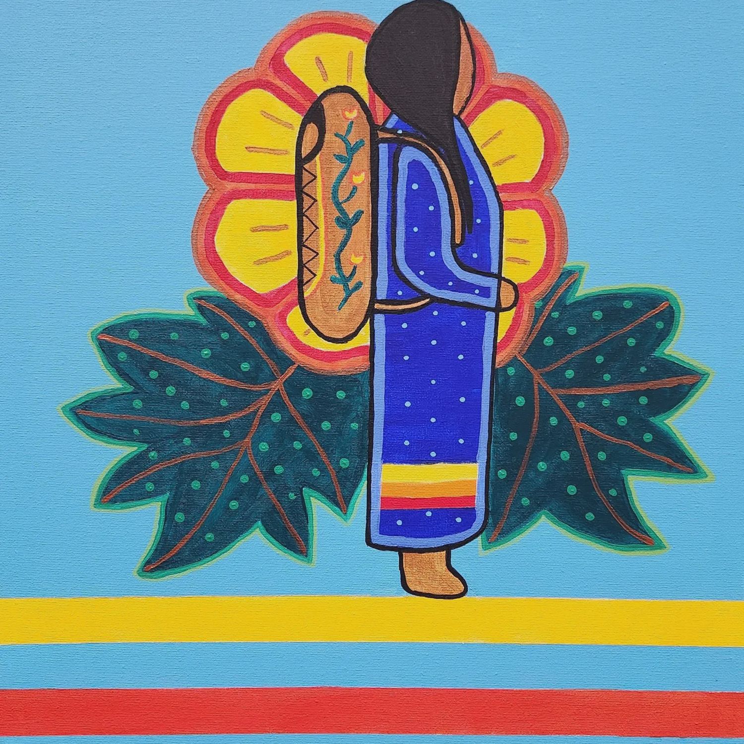 Lisa Pitawanakwat Art Print - Walks in Beauty 16x12