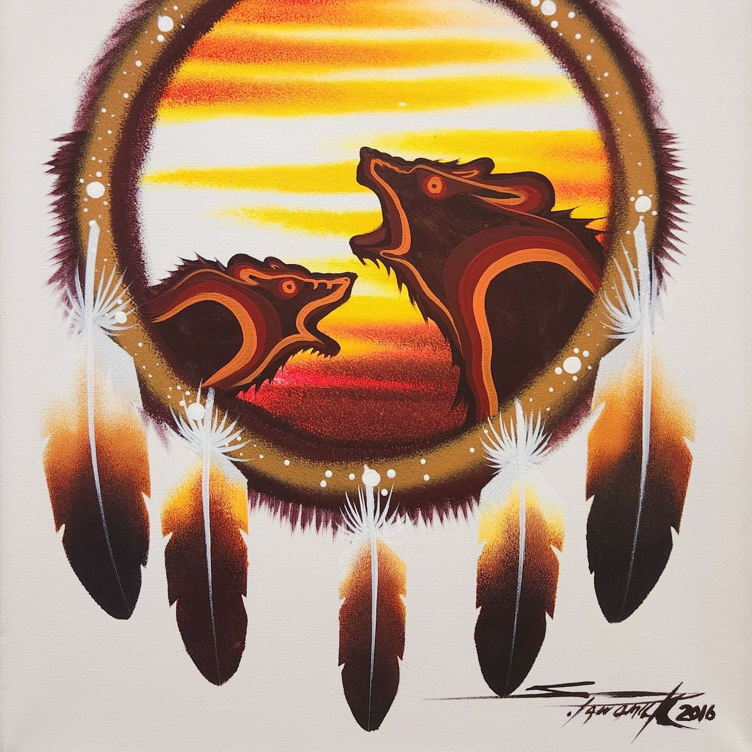 Stanley Panamick Art Print- Bears at Sunset 16x20