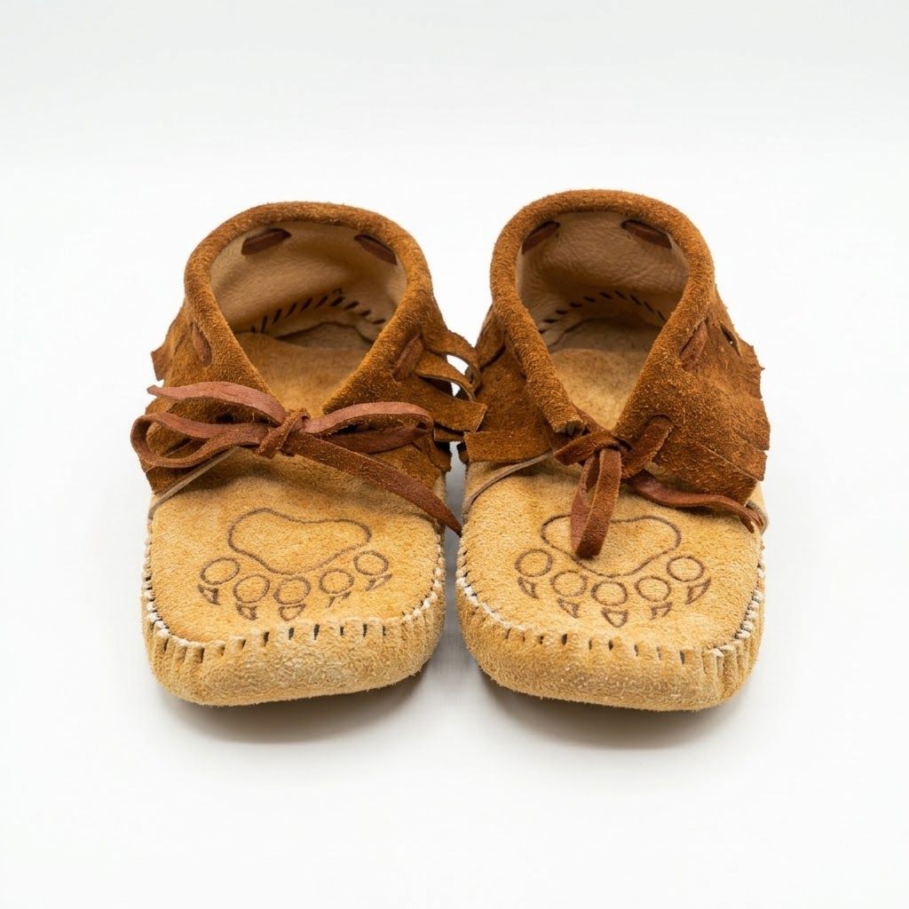 Handmade Bear Paw Moccasin- Size 5 Ladies