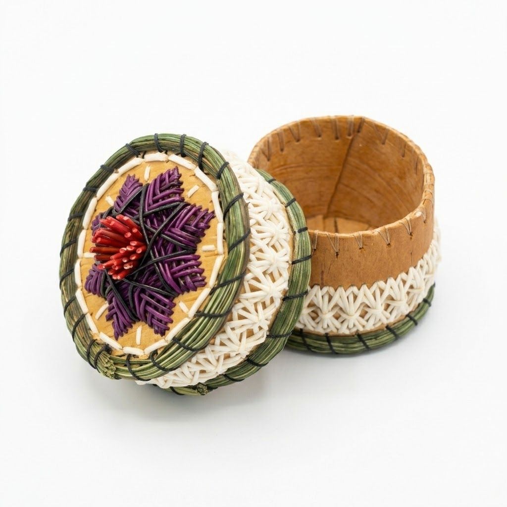 Purple Floral Quillbox