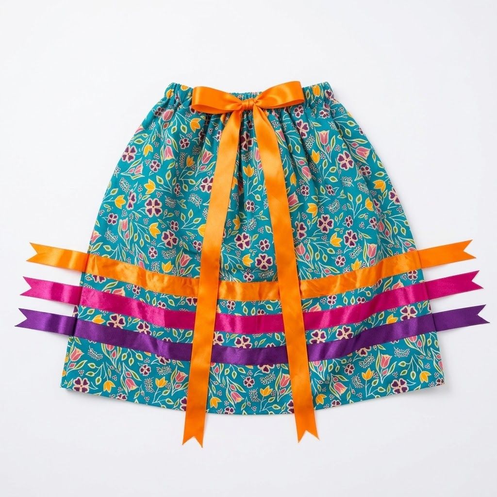 Ribbon Skirt Mid Length