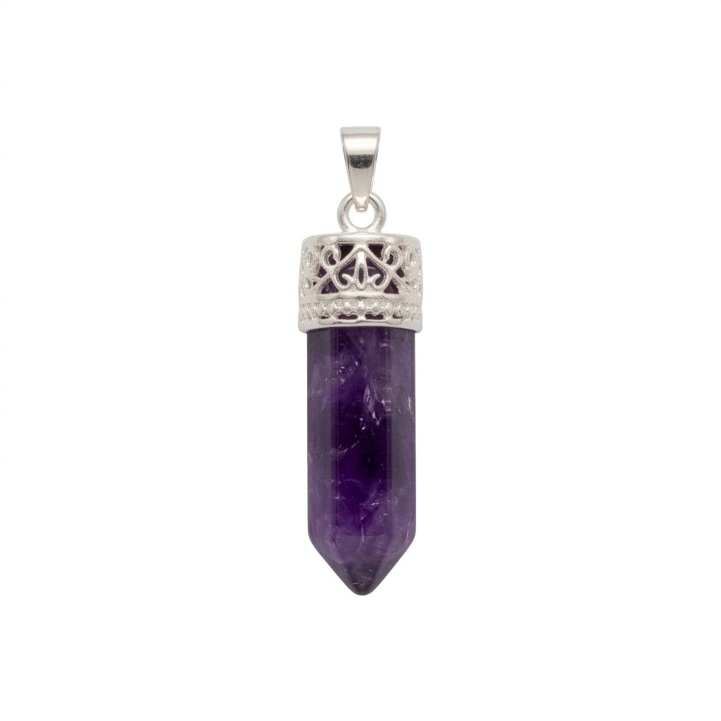 Assorted Crystal Pendants, Size: Amethyst