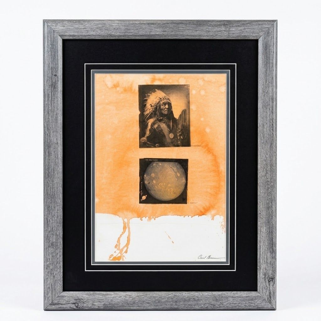 Carl Beam- Chief Original Framed Artwork