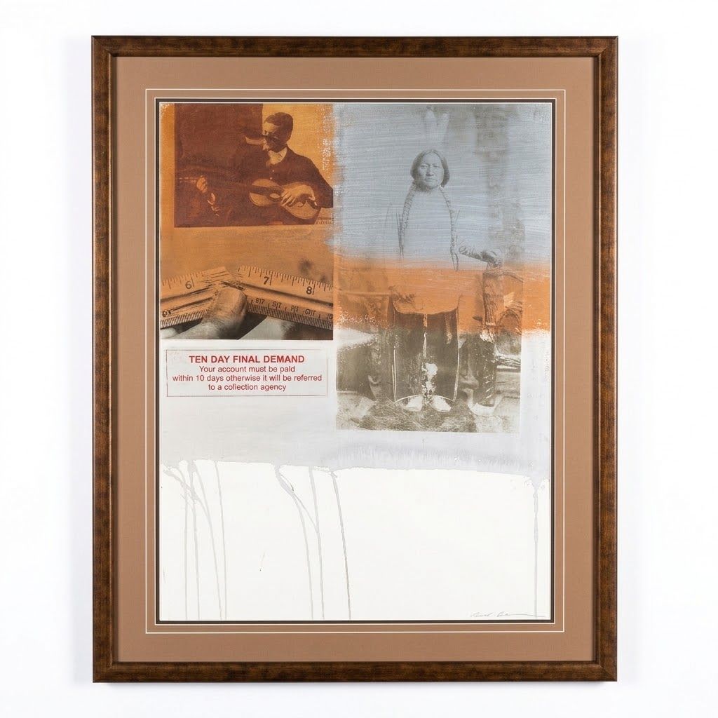 Carl Beam- Untitled Ten Day Final Demand Original Framed Artwork