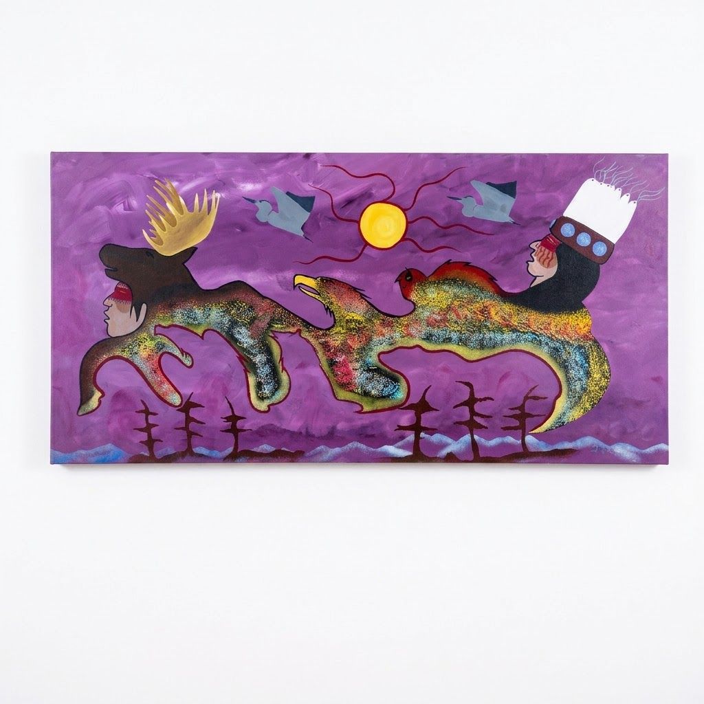Russel Noganosh- Moose Transformation Original Artwork