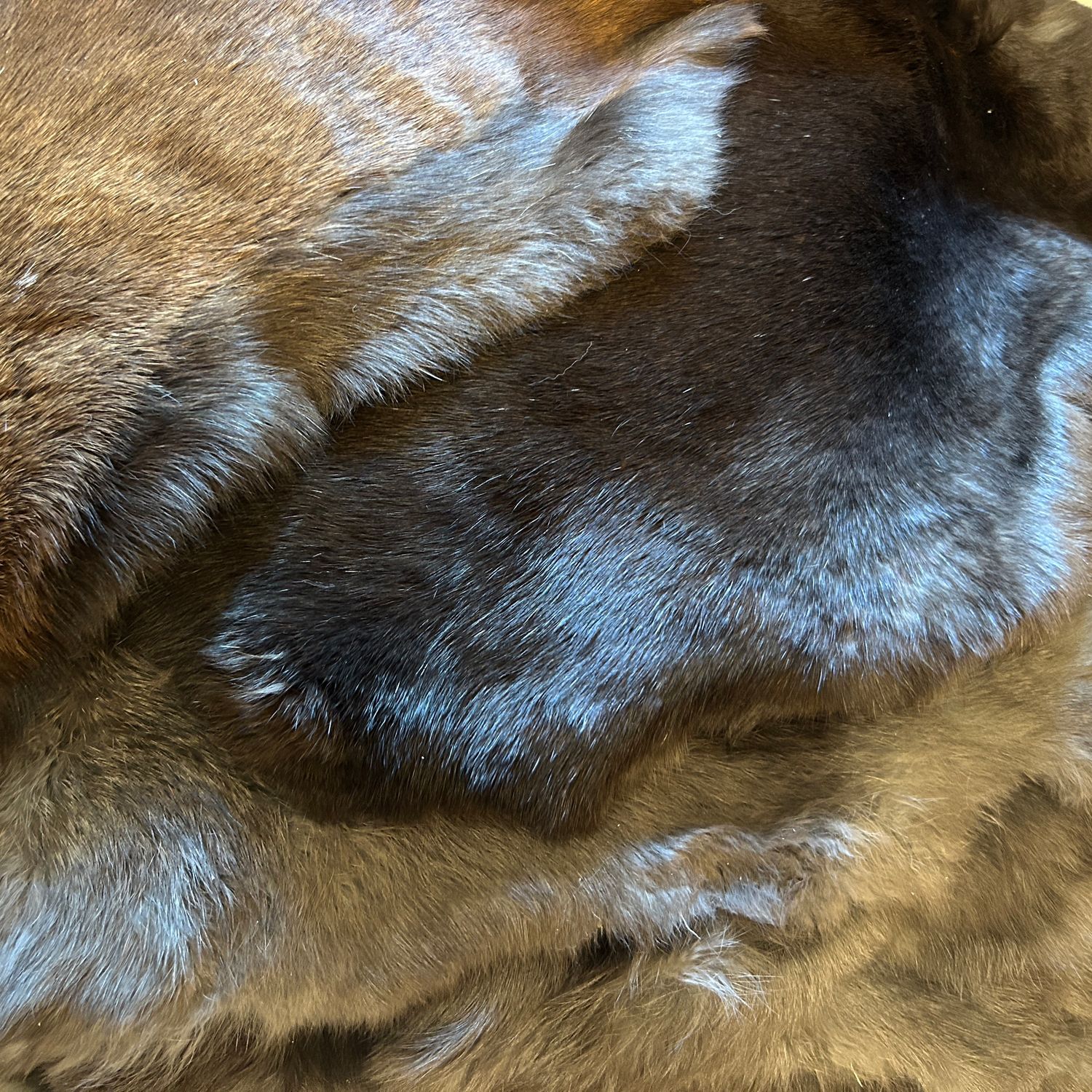 Assorted Genuine Rabbit Furs, Colorway: Solid Black/Grey