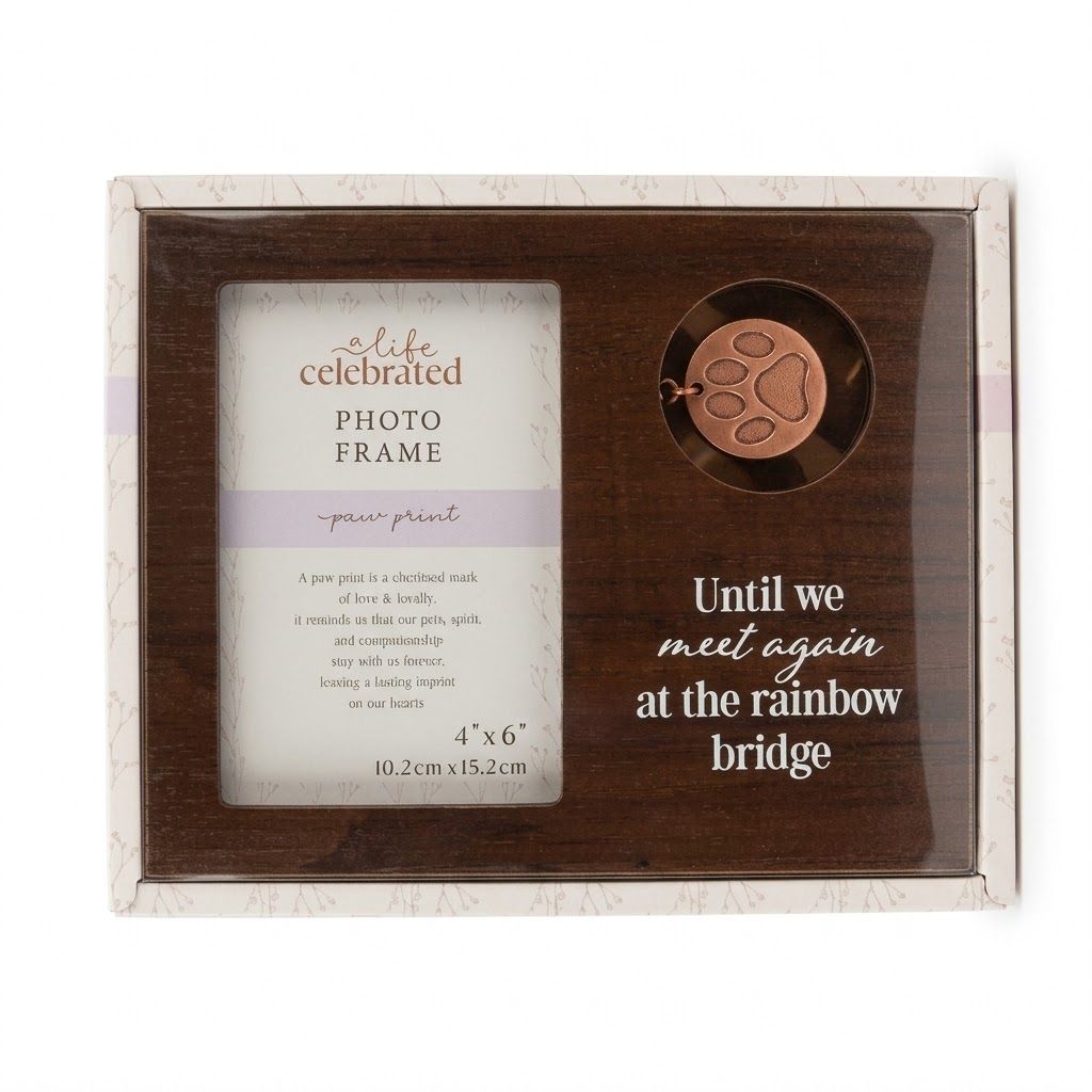 Assorted Memorial Wooden Photo Frame, Design: Paw