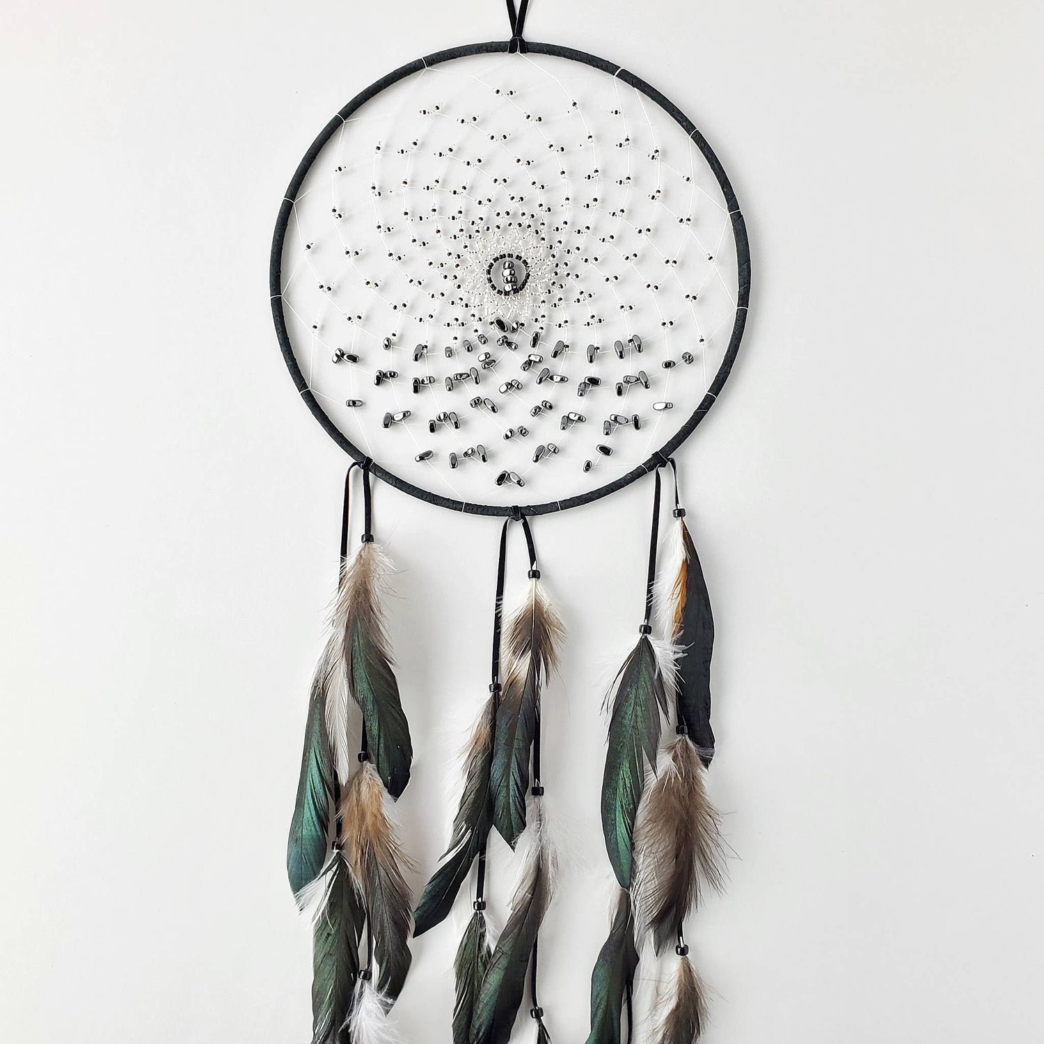 9" Energy Flow Black Dream Catcher