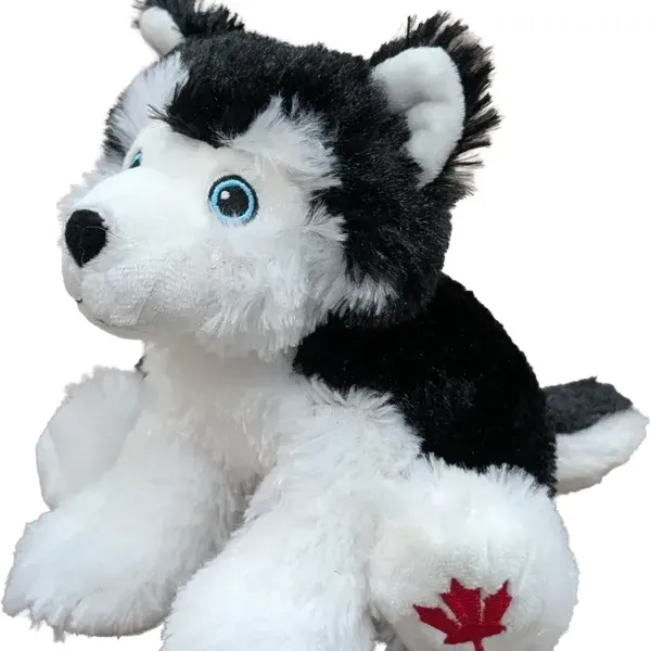 7" Maplefoot Black Huskey Plush