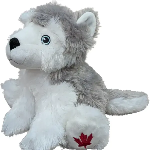 7" Maplefoot Grey Husky Plush