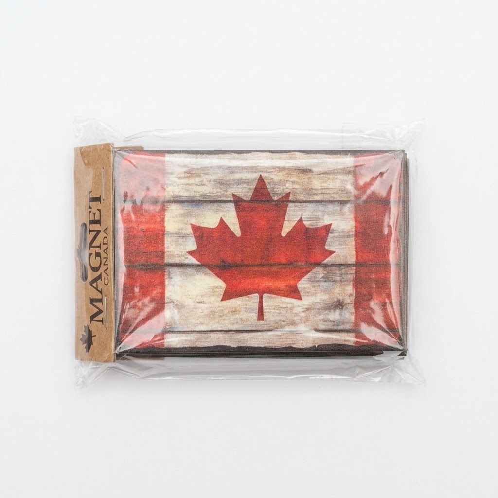 Rustic Canada Flag Magnet