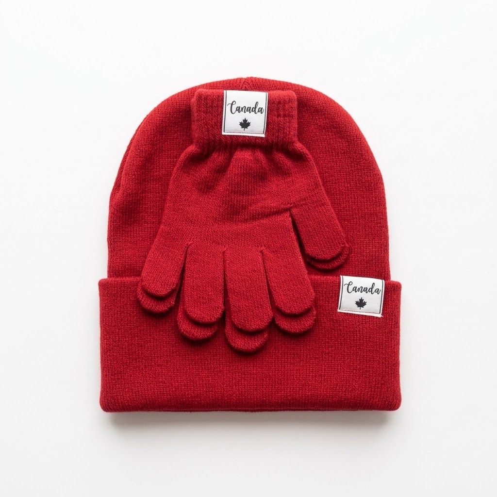 Assorted Glove &amp; Toque Set, Color: Red