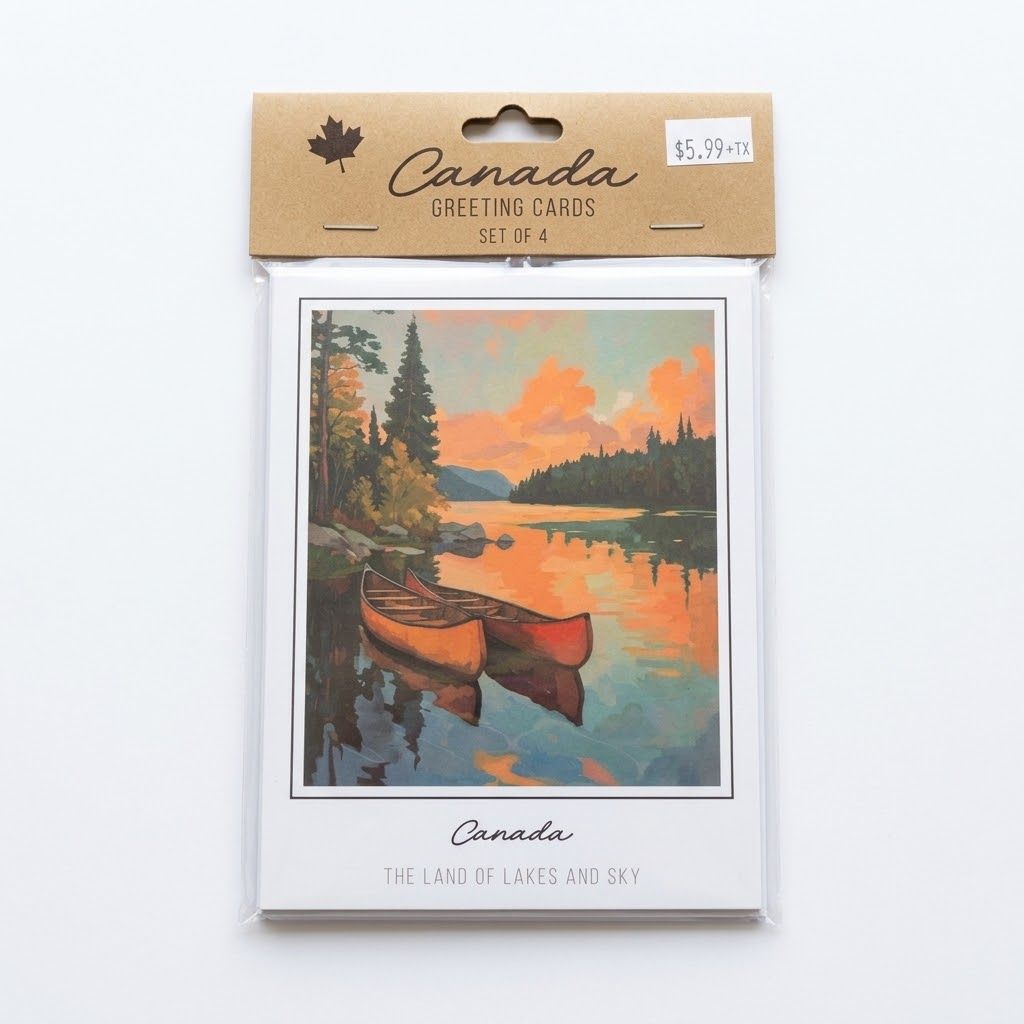 Assorted Canada Greeting Cards Set of 4
