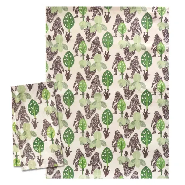Assorted Printed Tea Towel, Style: Sasquatch- Francis Horne Sr.