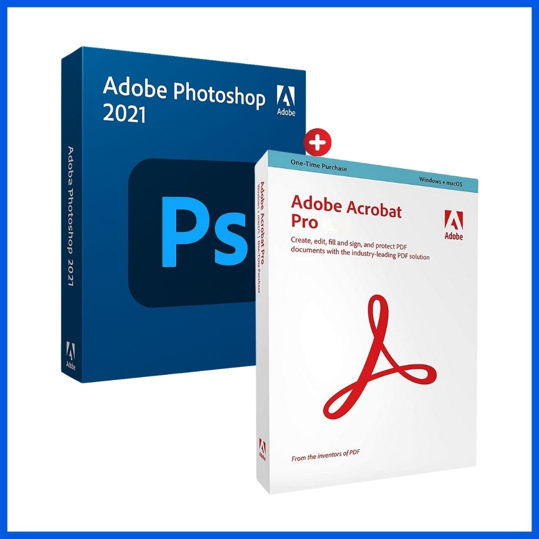 Adobe Photoshop 2021 + Acrobat Pro 2021 Bundle – Lifetime for 1 Device (Windows/Mac)
