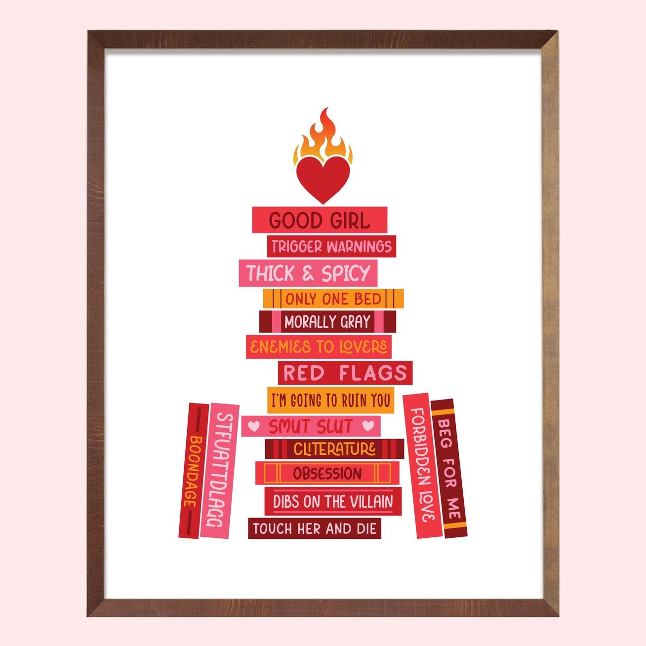 Spicy Book Stack Art Print