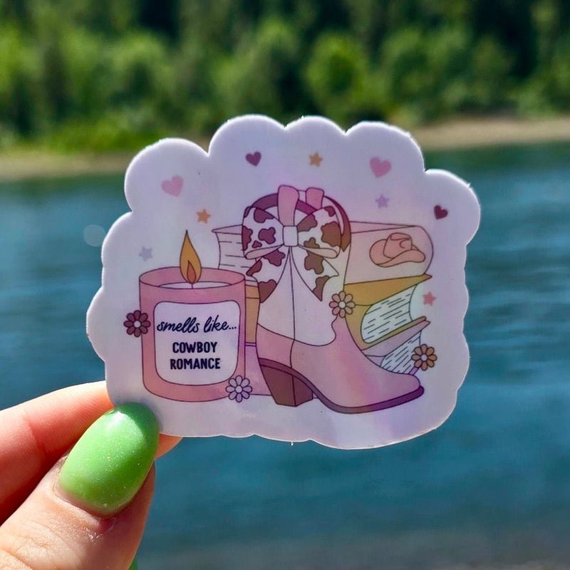 Smells Like a Cowboy Romance Sticker