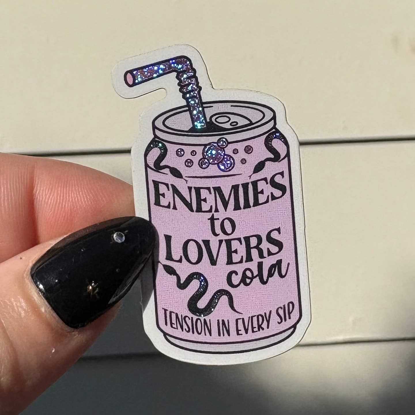 Bookish Soda Trope Sticker - Enemies to Lovers Cola