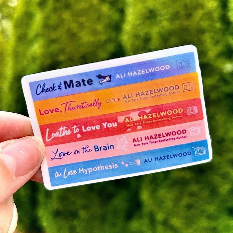 Ali Hazelwood Book Stack Sticker