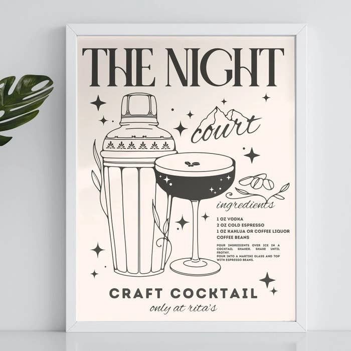Acotar Night Court Espresso Martini Print 5x7